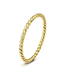 Gold Plated Silver Ring Plain Spiral NSR-420-GP